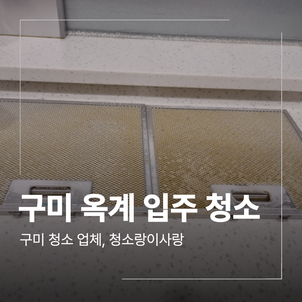 구미 옥계 부분 입주 청소 기름때 제거 후기