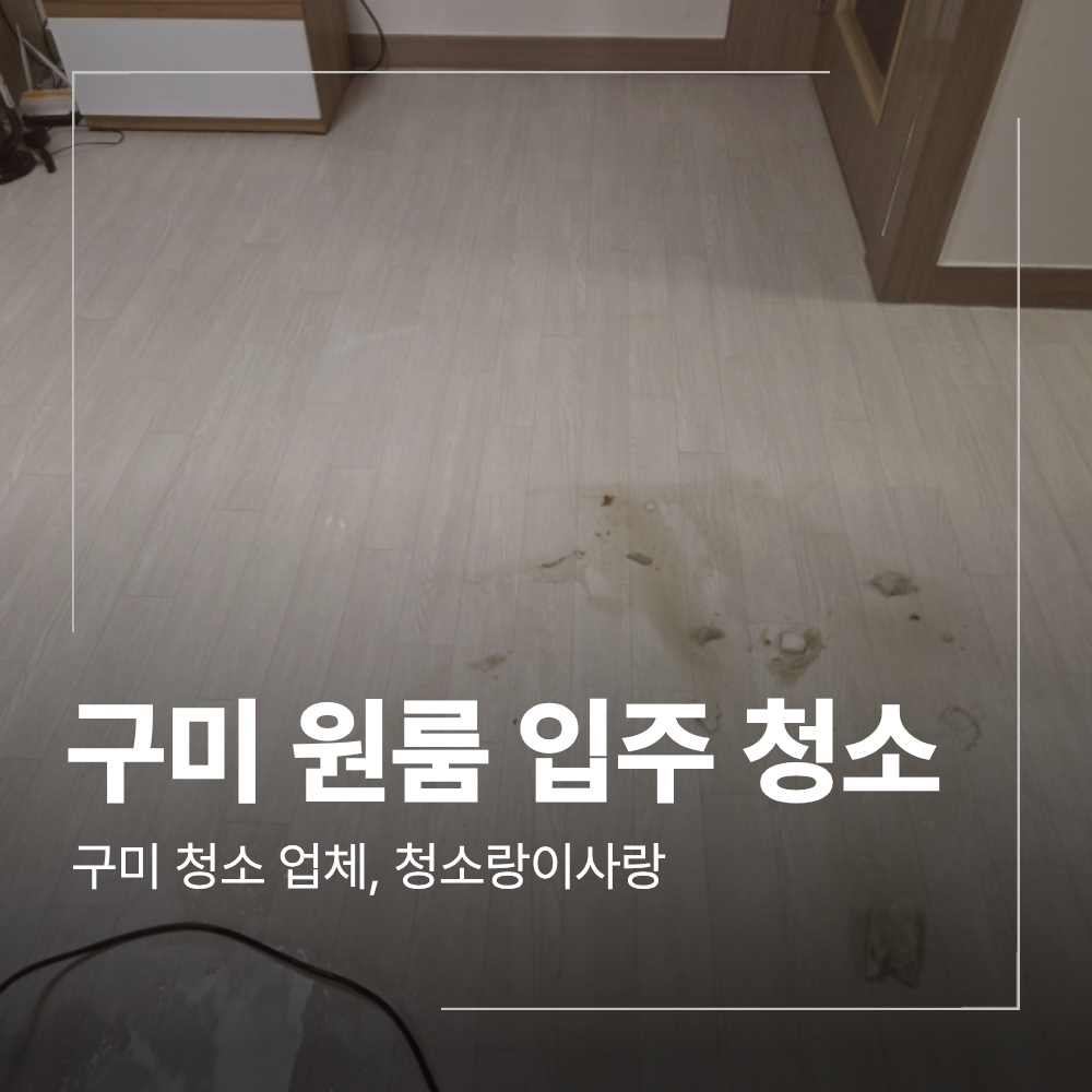 구미 원룸 퇴실 입주 청소 쓰레기 정리 및 살균 한 번에